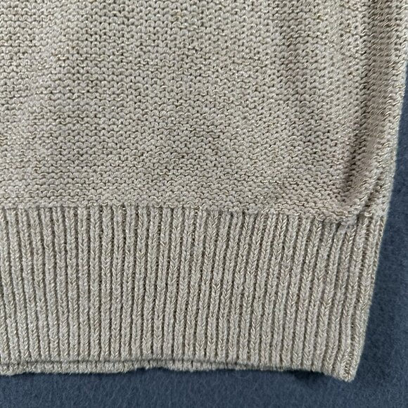 Ann Taylor Sweater Womens XS Metallic Short Sleeve Puff Shoulder Pullover Knit - Picture 7 of 10